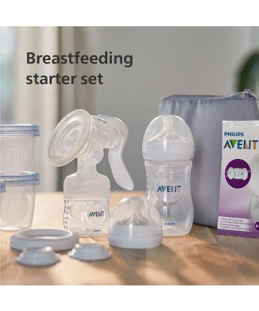 Philips Avent Manual Breast Pump Starter Set | BPA Free Single Hand Pump and Milk Bottle (SCF430/16) - Buy Online on GoSupps.com