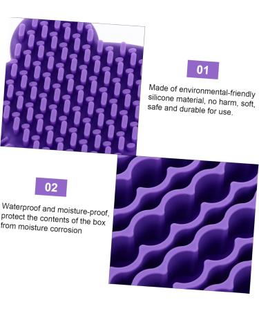 DOITOOL 2 1 Makeup Brush Cleaning Pad Cosmetic Brush Cleaning Mat Silicone Makeup Brush Cleaner Mat Silicone Brush Cleaner Brush Scrubber Mat 2 in Drying Rack Portable Purple Silica Gel 11X10cm Purple - Buy Online on GoSupps.com