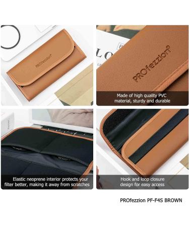 PROfezzion 4-Pocket Foldout Filter Pouch for 82mm Camera Lens Filters - Shock Resistant Case with Microfiber Cloth - Buy Online on GoSupps.com