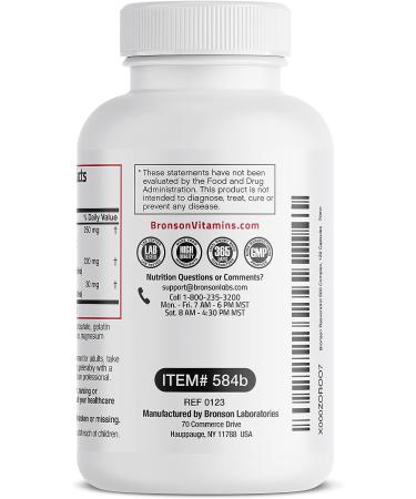 Bronson Resveratrol 500 Complex - 120 Capsules, Trans-Resveratrol, Grape Seed & Red Wine Extract - Buy Online on GoSupps.com