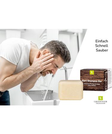  GREENDOOR Pro Bart | Pro Environment: Greendoor Beard Shampoo Bar 75g sulfate-free silicone-free beard shampoo for a perfectly groomed beard fresh natural fragrance vegan natural cosmetic with organic shea butter - Buy Online on GoSupps.com