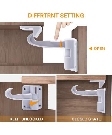 Jmbabe Child Safety Locks - No Drilling, Strong Adhesive, Easy Install - 10 Count Cabinet Locks for Drawers and Kitchen Cabinets - Buy Online on GoSupps.com