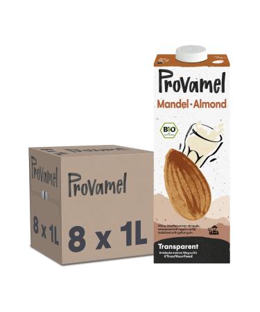 Provamel Organic Almond Drink Plant-Based Drink Vegan Lactose-Free Gluten-Free UHT 8x1 l (Pack of 8)