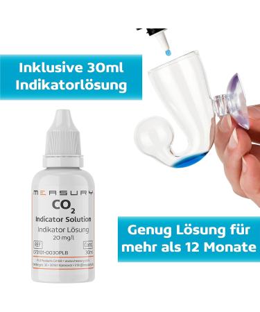Measury CO2 Continuous Test Aquarium - Accurate 30 ml Drop Checker & Tester for 20 mg/l CO2 Levels - Buy Online on GoSupps.com