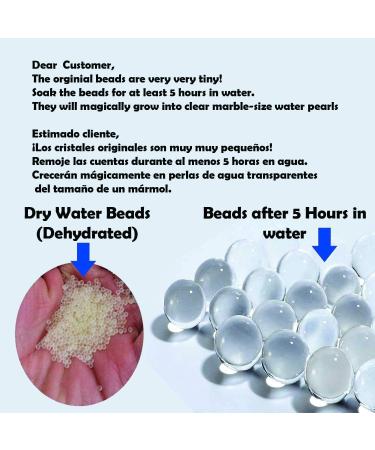 20,000 SooperBeads Clear Vase Filler Gems for Wedding Centerpieces & Decor - Water Growing Gel Pearls for Plants, Sensory Play & more - Buy Online on GoSupps.com