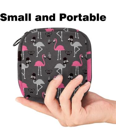 Stylish Women s Flamingo Pattern Tampon Storage Bags - Multi Pocket Zip Bags for Menstrual Needs - Buy Online on GoSupps.com
