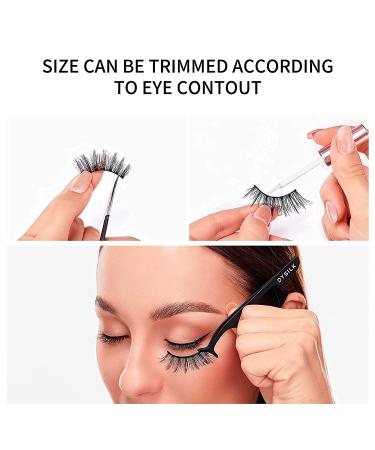 Dysilk 6D False Eyelashes - 5 Pairs of Soft Fluffy Natural Look Long Eyelashes Reusable & Comfortable - 15.2mm Artificial Lashes - Buy Online on GoSupps.com