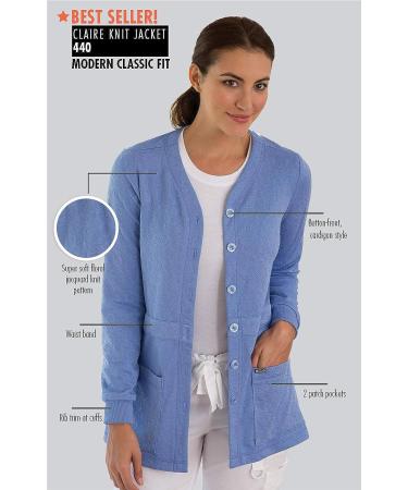 KOI 440 Women's Claire Knit Jacket - Black/Navy, Size Medium - Buy Online on GoSupps.com