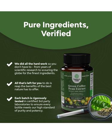 Pure Green Coffee Bean Extract 800mg for Weight Loss & Energy | Natural Appetite Suppressant with Chlorogenic Acid - 60 Capsules - Buy Online on GoSupps.com