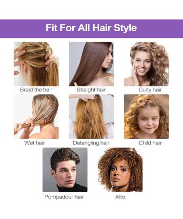 Whnbuij Styling comb buildup brush detangling combs and portable teasing barbell division braiding tools for styling travel daily use lilac - Buy Online on GoSupps.com