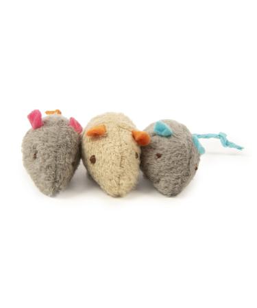 SmartyKat (3 Count) Skitter Critters Catnip Cat Toys - Gray/Cream, 3 Count (Pack of 1)