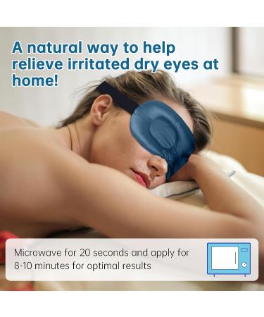 NEWGO Moist Heat Eye Compress - Microwaveable Hot Eye Mask for Irritated Eyes and Dry Eyes - Blue - Buy Online on GoSupps.com