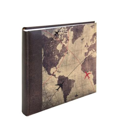 Kenro Holiday Series Memo Photo Album Global Traveller Design for 200 Photos 7x5 Inch - HOL124 Brown 7x5"
