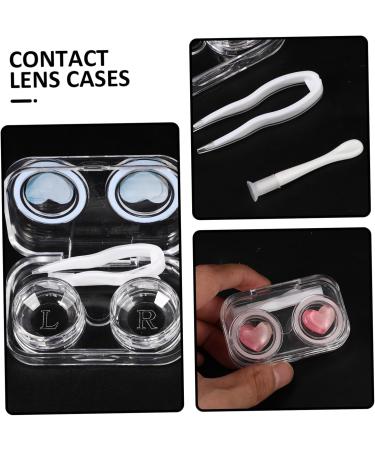 Buy Homsfou 4-Pack Contact Lens Containers & Travel Case - Glossy Makeup Mirror & Solution Holder - Perfect for Travel - Buy Online on GoSupps.com