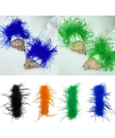 TQUXNGA Wrist Feather Cuffs Feather Wristband Feather Slap Bracelet Fashion Cuff Ponytail Holder Hair Tie Black - Buy Online on GoSupps.com
