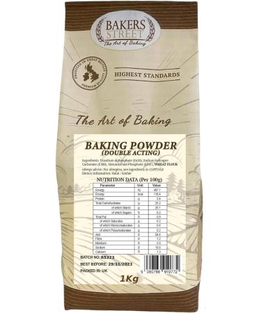 Bakers Street | Double Acting Baking Powder 2X750g (1.5Kg) | Premium Leavening Agent For Cooking and Baked | Goods Desserts Breads & Cake - Buy Online on GoSupps.com