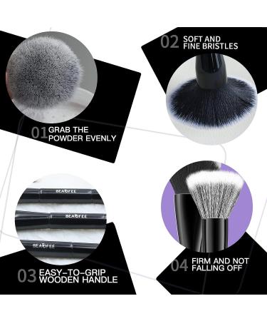 BEASOFEE 5pcs Synthetic Makeup Brushes Set with Black Bag - Color03 - Buy Online on GoSupps.com