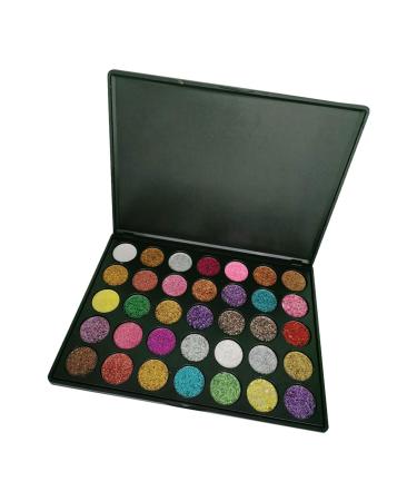 Esquirla 35 Colors Eyeshadow Palette Eye Makeup Pallet Pigmented Delicate Gifts Glitter Eye Shadow for Wedding Valentine's Day Cosplay Anniversary