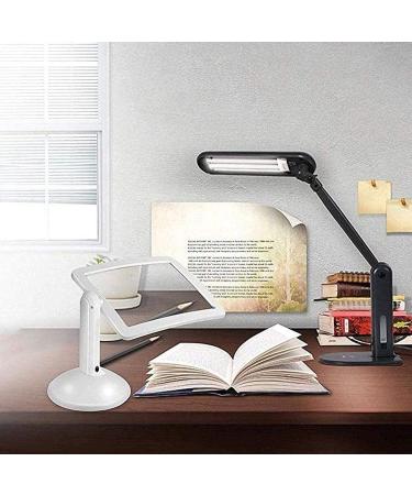 Lightweight Magnifying Glass Desktop 3X Zoom Magnifier with 2 Led Lights Rotating 360 Degrees with L Bracket Used for Reading Crafts Watch Repair/1Cps Lofty Ambition - Buy Online on GoSupps.com