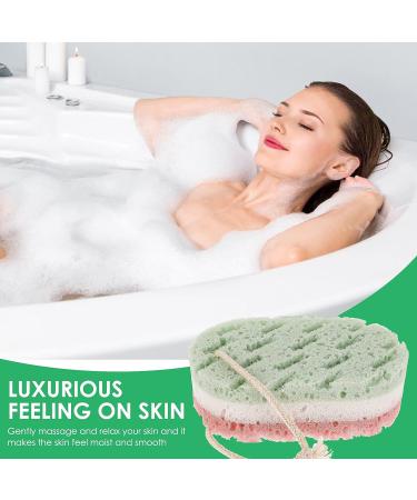 Sibba Large Bath Sponge - Reusable Exfoliating Body Scrubber for Men, Women, and Kids - Green Loofah Sponge for Body Wash - Bathing Accessories - Buy Online on GoSupps.com