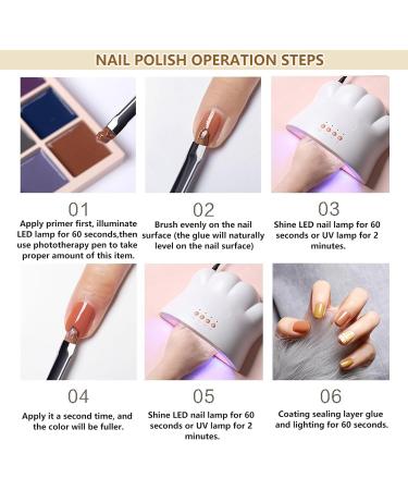 Solid Gel Nail Polish Palette - 16 Cream Pastel Colors | Long-Lasting Glossy Gel Polish Set - International Shipping Available - Buy Online on GoSupps.com