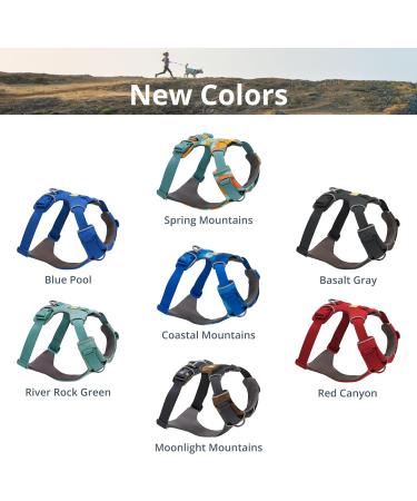 Luffwear Front Range Dog Harness | Reflective Y-Harness Adjustable & Padded | Comfortable Walks & Races | L/XL River Rock Green - Buy Online on GoSupps.com