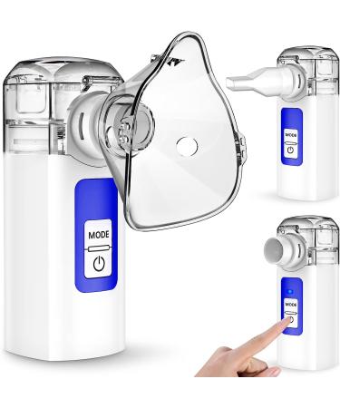 Portable Nebulizer Machine for Adults & Kids - Handheld Cool Mist Steam Inhaler for Breathing Problems - Home Office Travel Blue - Buy Online on GoSupps.com