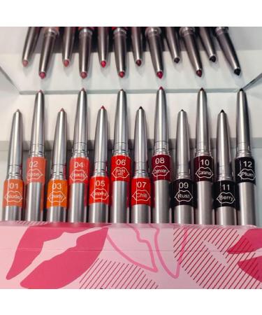 Lipstick set lipstick set lip liner makeup lip contour 12 pieces creamy lip makeup figure shaping lipstick with finish - Buy Online on GoSupps.com