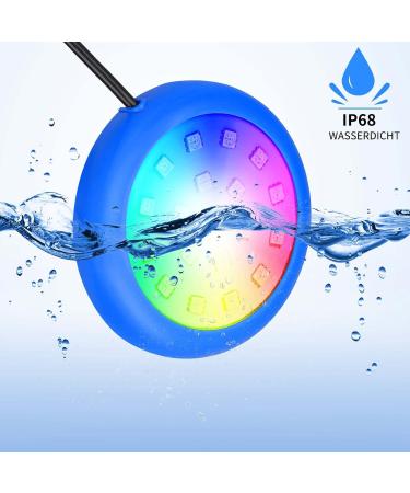 COOLWEST 10W Underwater Pool Lighting - RGB LED with Remote Control 7m Cable & 18 Dimmable Colors - Ideal for International Shipping - Buy Online on GoSupps.com