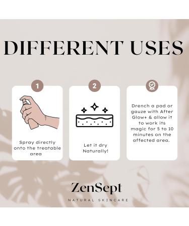ZenSept After Glow Procedure Aftercare Spray Natural Vegan Friendly Hypochlorous Acid Spray for Post Procedure Skin Care Fast Acting PH Neutral Cleanser for Cosmetic or Aesthetic Procedures - x2 100 ml (Pack of 2) - Buy Online on GoSupps.com