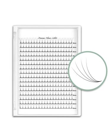 Lash Extension 4D 0.07 Premade Fans C Curl 320 Fans Premade Volume Eyelash Extensions Lash Fans Short Stem Soft Individual False Lashes Cluster (4D-C-0.07-8mm)