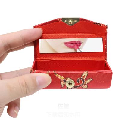 Buy Yueton 4 Pack Chinese Style Brocade Lipstick Case - Unique Satin Holders with Mirror for Women - Random Colors - Perfect Gift - Buy Online on GoSupps.com
