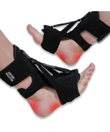 Rooted Relief 2-Pack Plantar Fasciitis Night Splints  3 Adjustable Straps - Offers Relief for Plantar Fasciitis, Achilles Tendonitis and Foot Drop - One Size Fits All