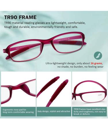 DOOViC Blue Light Blocking Reading Glasses - 4 Pack Lightweight & Flexible Anti-Eyestrain for Men & Women - 2.0 Strength in 4 Colors - Buy Online on GoSupps.com