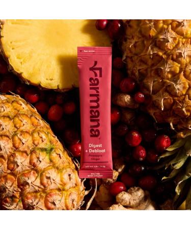 Farmana Debloating and Daily Digestion Drink Mix Anti-Bloating and Gut Health Supplement with Digestive Enzymes Prebiotics and Organic Superfoods Detox and Debloat - Pineapple Ginger Flavor - Buy Online on GoSupps.com