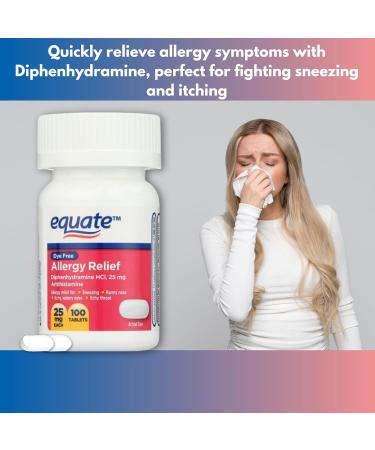 FUSION SHOP STORE Smart choices meaningful life! Diphenhydramine 25mg Tablets- Allergy Relief Hcl 100ct (Pack of 1) - Buy Online on GoSupps.com