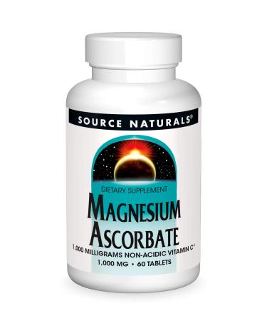 Source Naturals Magnesium Ascorbate 1000 mg - 60 Tablets 60 Count (Pack of 1)