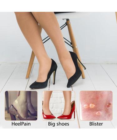 WLLHYF 2 Pairs Self-Adhesive Heel Pads for Shoe Repair and Comfort - Black/Skin Tone - Shoe Grips and Protectors for Women and Men - Buy Online on GoSupps.com