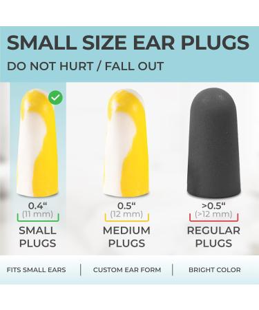 PQ Small Ear Plugs for Sleep - 40 Foam Earplugs for Small Ear Canals, 32 dB Noise Cancelling, Soft & Premium Earplugs for Men and Women - Block Snoring Effectively - Buy Online on GoSupps.com