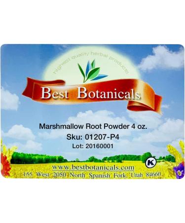 Best Botanicals Marshmallow Root Powder 4 oz. 4 Ounce - Buy Online on GoSupps.com
