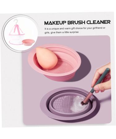 FRCOLOR 1 Set Makeup Brush Cleaning Gel Nail Polish Limpiador De Brochas De Maquillaje Makeup Brush Drying Holder Makeup Accessories Portable Cleaner Mat Purple Beauty Egg Silicone Tool - Buy Online on GoSupps.com