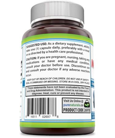 Pure Naturals Magnesium Oxide Supplement 500mg - 180 Capsules - Supports Nervous System & Heart Health - Promotes Digestive Health - Non-GMO Formula - Buy Online on GoSupps.com