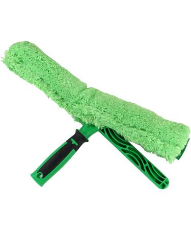 UNGER 79020 MicroStrip Window Washer Sleeve 35cm with ErgoTec T-bar Handle - Microfibre Window Cleaner for Hand Wash or Telescopic Window Cleaning Green 35cm Single - Buy Online on GoSupps.com