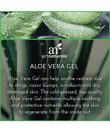 ArtNaturals Aloe Vera Gel 100% Pure Cold Pressed - 2 Pack x 12oz - Raw Natural Moisturizer for Skin, Hand, Face & Hair - Buy Online on GoSupps.com