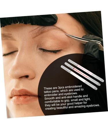Mikinona 3pcs Fruit Embroidery Pen Pen Makeup Tool Eyebrow Microblading Kit Metal Pen Plastic - Buy Online on GoSupps.com