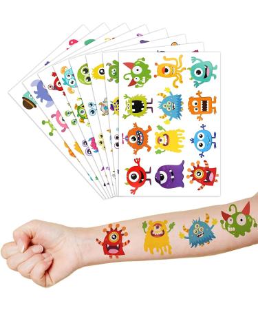 96PCS Monster Temporary Tattoos for Kids Birthday Party Decorations - Cute Little Monster Tattoo Stickers for Boys and Girls - Perfect for Schools, Prizes, and Themed Parties - Buy Online on GoSupps.com