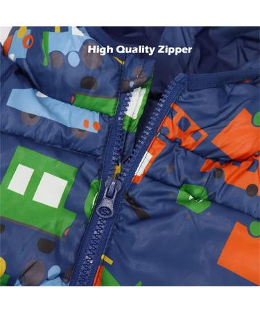 Baby Toddler Hooded Puffer Coat | Lightweight Windproof Jacket with Zippers and Pockets | Waterproof Winter Outfit (18-24 Months) - Buy Online on GoSupps.com