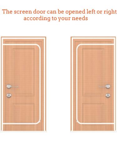 SHRRL Reinforced Cat Screen Door - Heavy Duty with Zipper | Prevent Dogs & Cats Escaping | Fits Door Size 32''x80'' | White - Buy Online on GoSupps.com