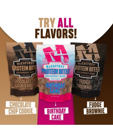 McCaffrey Protein Bites Birthday Cake Flavor 6 Multi-Serving 4oz Bags 4g of Protein per Serving Gluten-Free, Vegan, High Fiber Energy Snack for Active Families - Buy Online on GoSupps.com