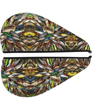 Fishing Bait Coral Velvet Dry Hair Cap | Ideal for Travel Pool Parties Beaches & Baths - International Shipping Available - Buy Online on GoSupps.com